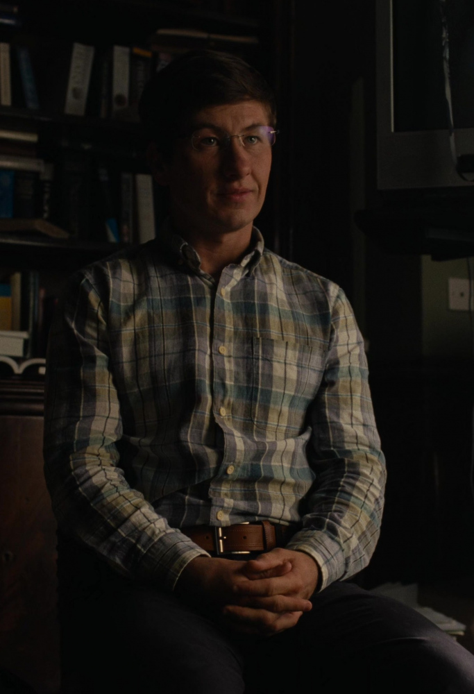 classic plaid cotton button-down shirt - Barry Keoghan (Oliver Quick) - Saltburn (2023) Movie