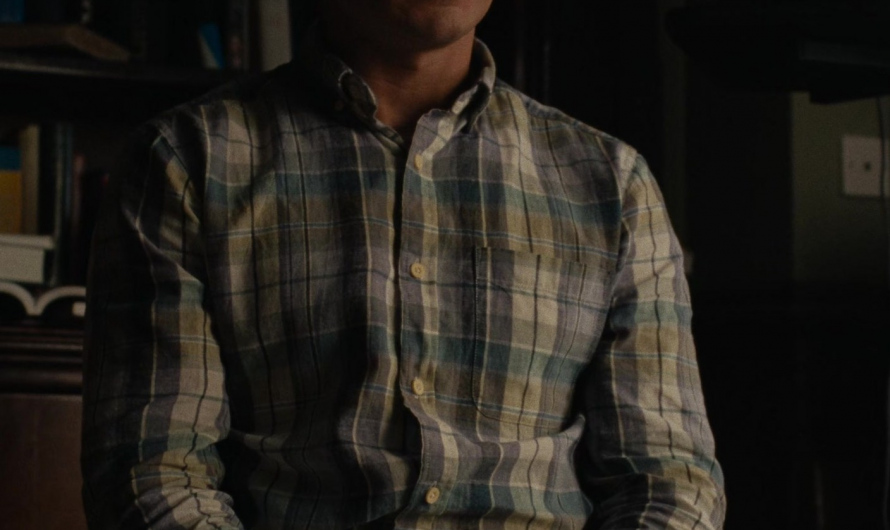 Classic Plaid Cotton Button-Down Shirt Worn by Barry Keoghan as Oliver Quick