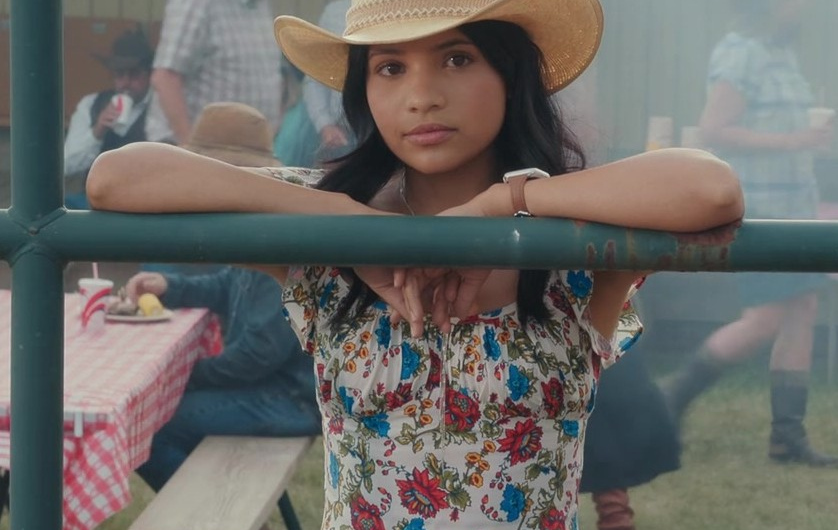 Floral Print Blouse of Nikki Rodriguez as Jackie Howard