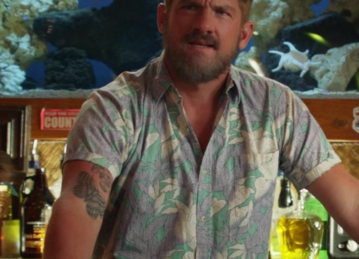 Botanical Print Shirt of Zachary Knighton as Orville “Rick” Wright