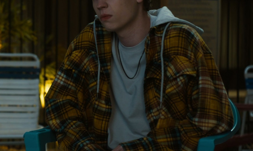 Hooded Plaid Overshirt Worn by Van Crosby as Kyle Morgan