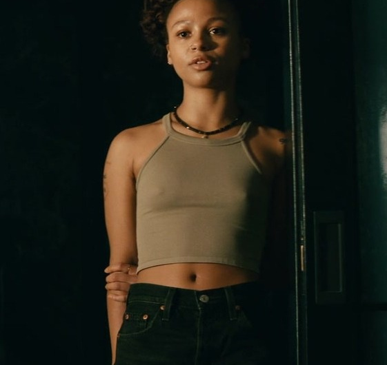 Black Denim Shorts of Myha’la as Ruth Scott