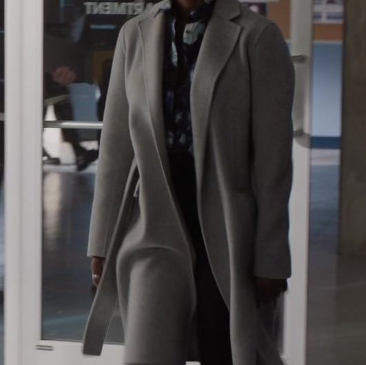 Light Grey Woolen Coat of Shanola Hampton as Gabi Mosely