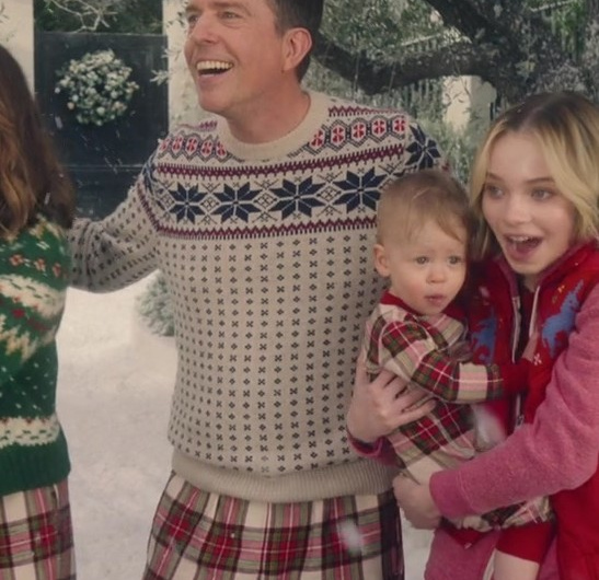 Traditional Fair Isle Knit Christmas Sweater Worn by Ed Helms as Bill