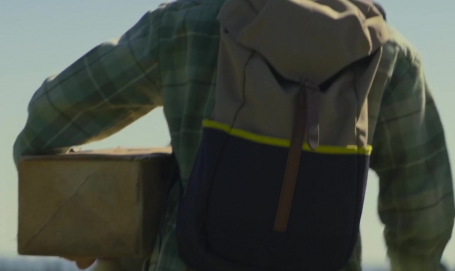 Dual-Tone Backpack with Sleek Yellow Trim of Walker Scobell as Percy Jackson