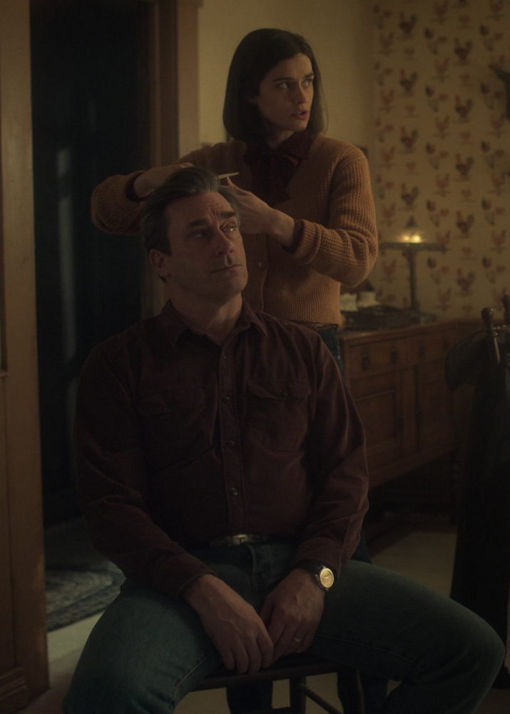 Long-Sleeve Corduroy Work Shirt of Jon Hamm As Sheriff Roy Tillman from Fargo TV Show