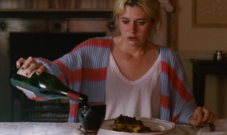 Colorful Pastel Stripe Open Front Cardigan Worn by Alison Oliver as Venetia Catton
