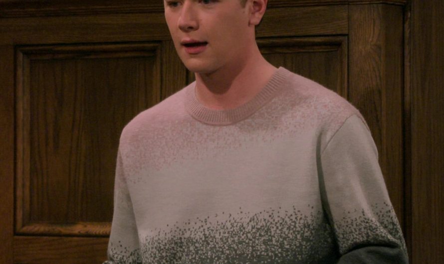 Ombre Fade Crewneck Sweater Worn by Anders Keith as David Crane