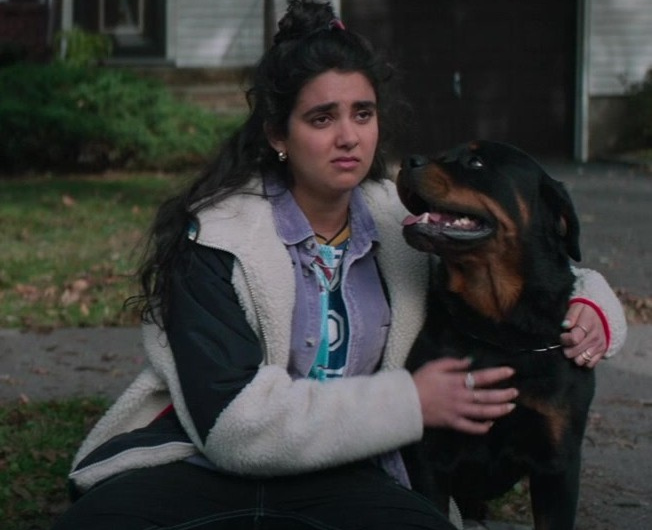 Two-Tone Design Plush Teddy Jacket Worn by Geraldine Viswanathan as Taylor