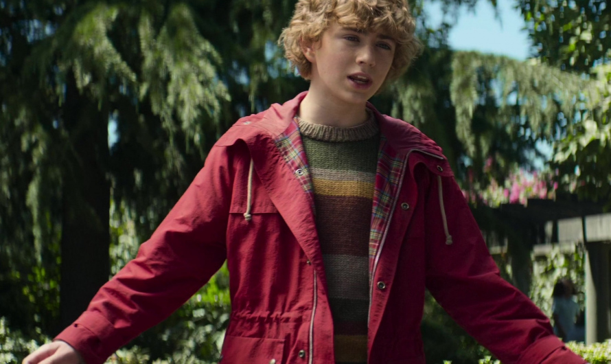 Red Utility Jacket Worn by Walker Scobell as Percy Jackson