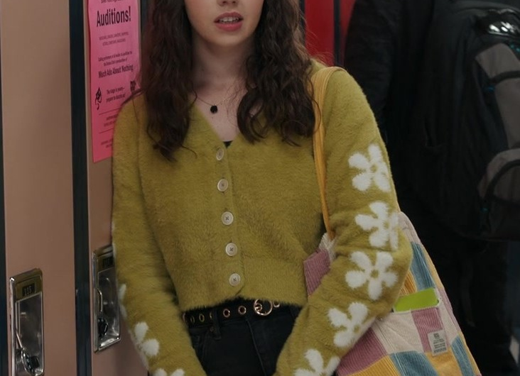 Pastel Patchwork Canvas Tote Bag of Ellie O’Brien as Grace