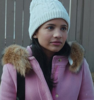 Worn on My Life with the Walter Boys TV Show - White Knit Beanie Hat of Nikki Rodriguez as Jackie Howard