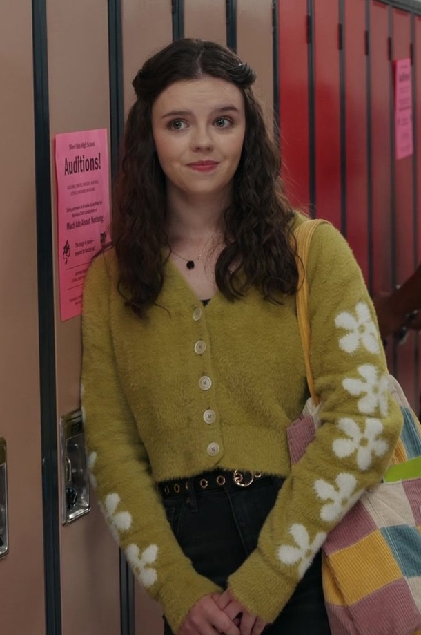 Floral Print Cardigan Worn by Ellie O'Brien as Grace from My Life with the Walter Boys TV Show