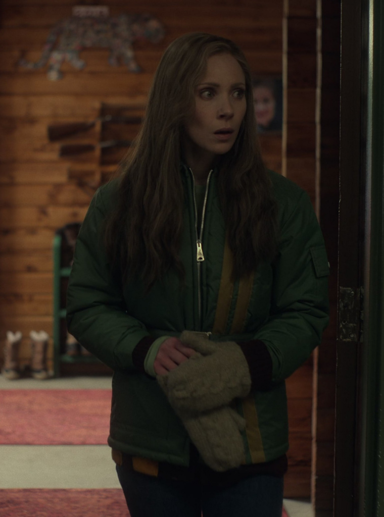 Grey Knit Mittens of Juno Temple as Dorothy 