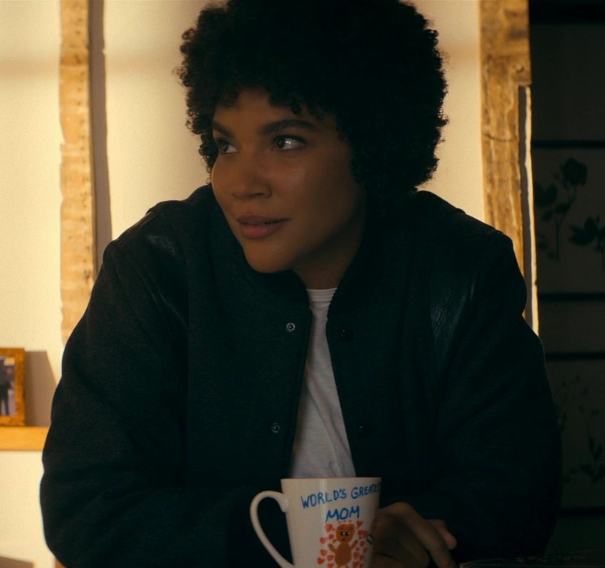 Worn on The Beekeeper (2024) Movie - Varsity Wool Leather Bomber Jacket of Emmy Raver-Lampman as Agent Verona Parker