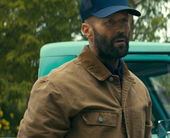 Navy Baseball Hat Worn by Jason Statham as Adam Clay