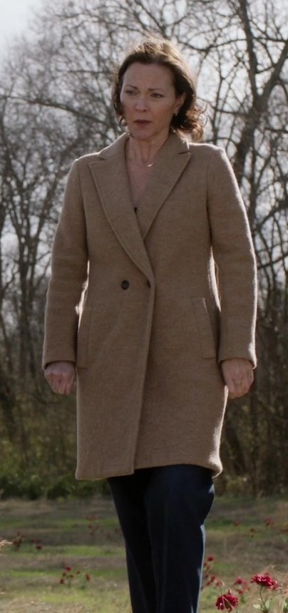 Worn on Found TV Show - Beige Woolen Coat Worn by Kelli Williams as Margaret Reed