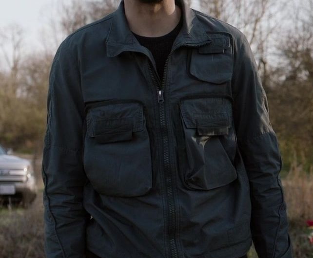 Overshirt Bound Pocket Track Bomber Jacket Worn by Karan Oberoi as Dhan Rana