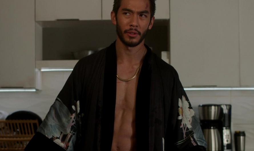 Floral Print Black Kimono Worn by Justin Chien as Charles Sun