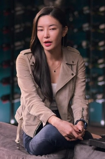 Beige Suede Biker Jacket of Kim Yoon-ji as Mi-Sun