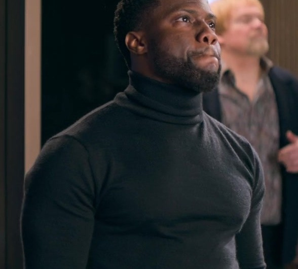 Black Turtleneck Sweater Worn by Kevin Hart as Cyrus