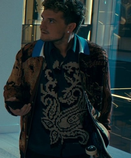 Baroque Print Jacket Worn by Josh Hutcherson as Derek Danforth