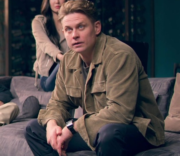 Olive Green Corduroy Shirt Worn by Billy Magnussen as Magnus
