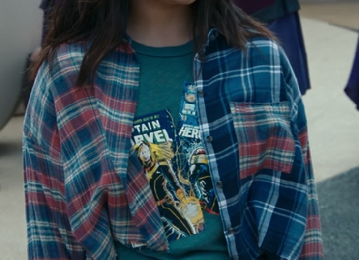 Classic Plaid Cropped Button-Down Shirt of Iman Vellani as Kamala Khan / Ms. Marvel