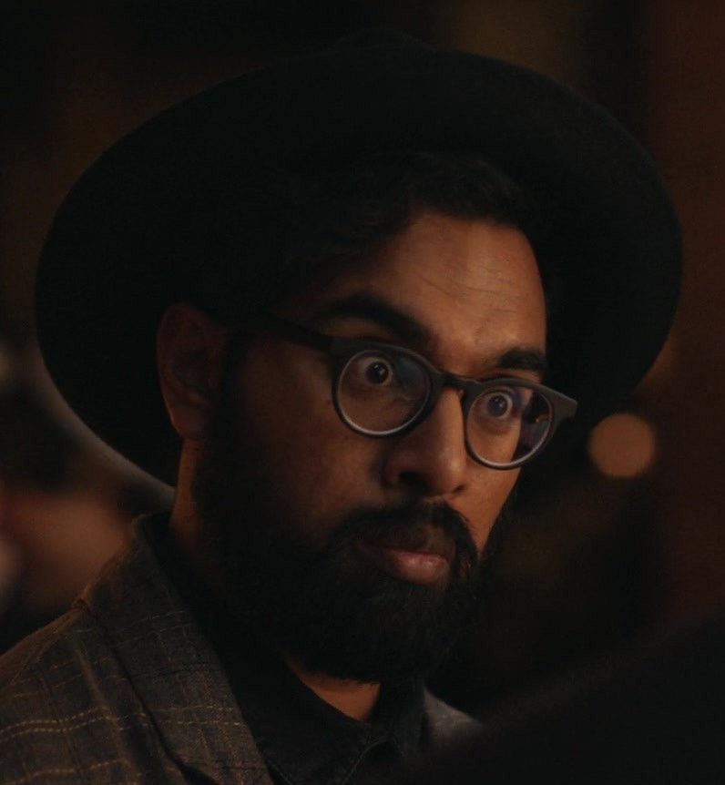 Vintage-Inspired Round Black Frames Eyeglasses Worn by Himesh Patel as Thomas from Good Grief (2023) Movie