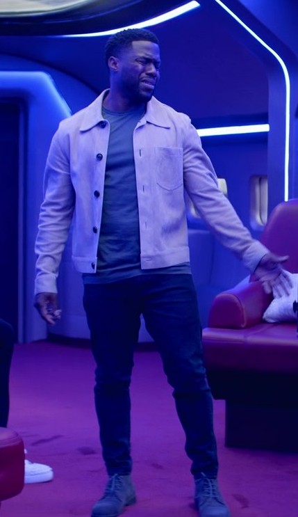 Suede Button-Up Jacket Worn by Kevin Hart as Cyrus from Lift (2024) Movie