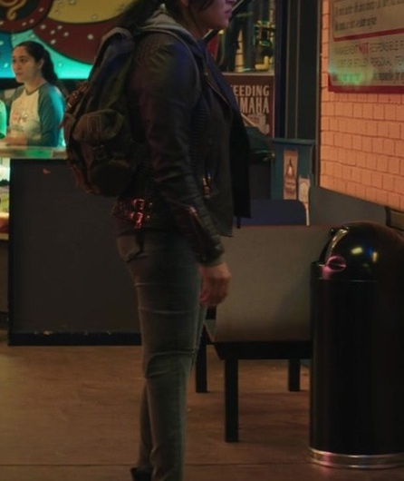 Dark Wash Skinny Jeans Worn by Alaqua Cox as Maya Lopez