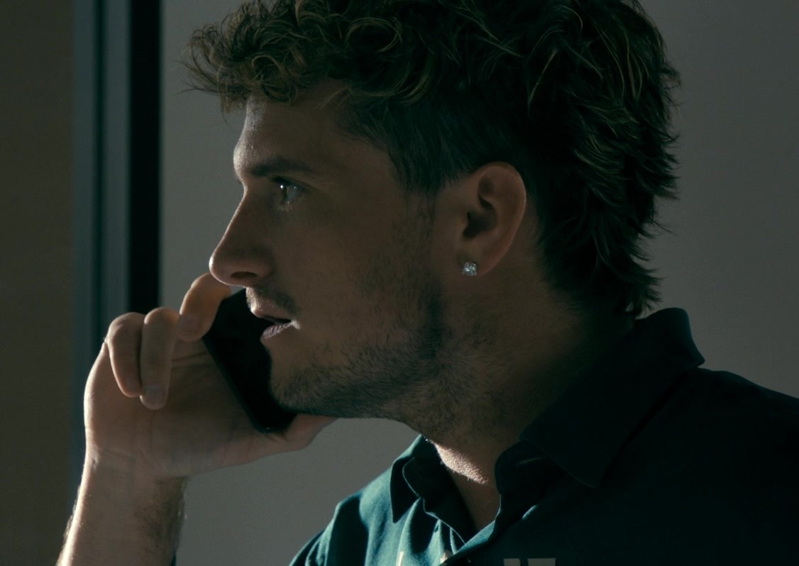 Worn on The Beekeeper (2024) Movie - Diamond Stud Earring of Josh Hutcherson as Derek Danforth
