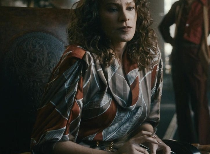 Abstract Stripe Midi Dress Worn by Sofía Vergara as Griselda Blanco