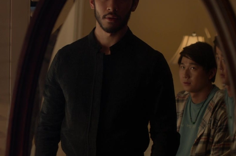 Black Velvet Shirt of Justin Chien as Charles Sun