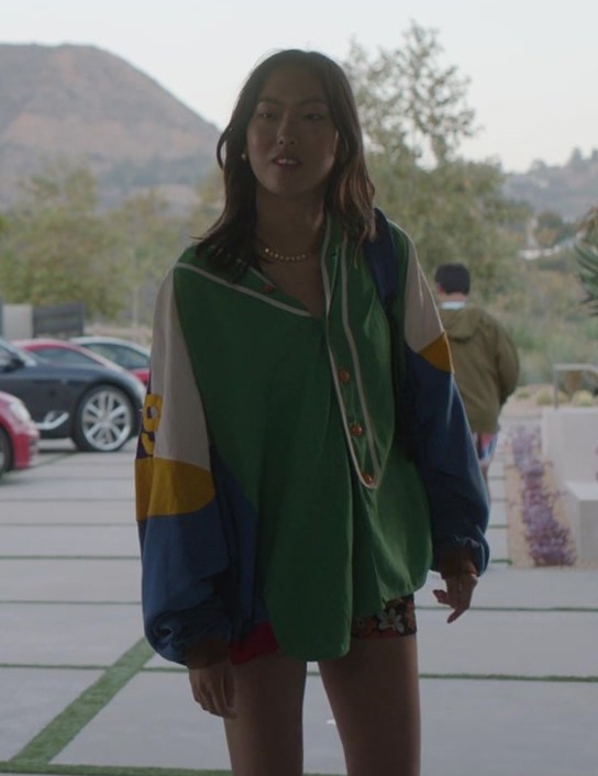 Worn on The Brothers Sun TV Show - Oversized Color Block Shirt Worn by Madison Hu as Grace