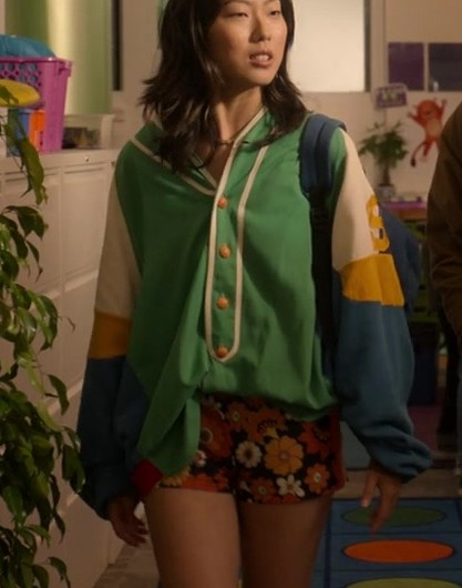 Floral Print Shorts of Madison Hu as Grace