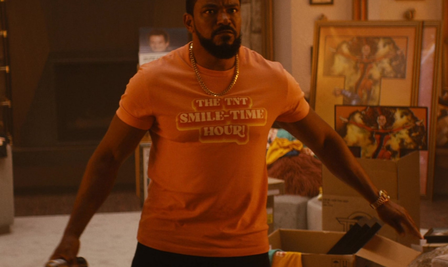 The TNT Smile Time Hour Orange T-Shirt Worn by Laz Alonso as Marvin T. “Mother’s” Milk / M.M.