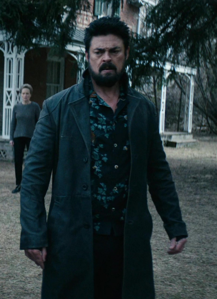 Black Leather Long Coat Worn by Karl Urban as Billy Butcher