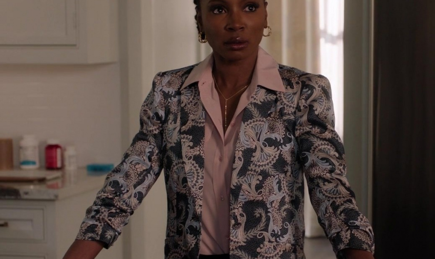 Tailored Paisley Print Blazer Worn by Shanola Hampton as Gabrielle “Gabi” Mosely