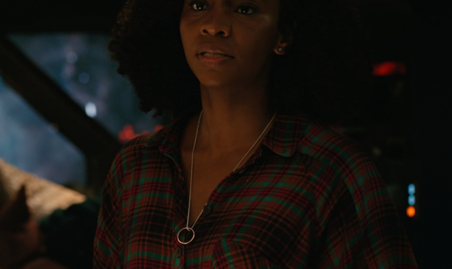 Classic Red and Green Plaid Shirt Worn by Teyonah Parris as Monica Rambeau
