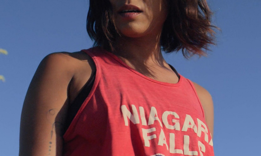 Niagara Falls Canada 1988 Pink Tank Top Worn by Monica Raymund as Jackie Quiñones