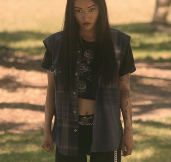 Tartan Sleeveless Shirt Vest Worn by Alice Hewkin