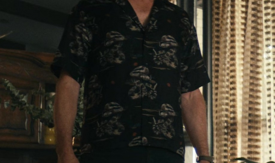 Rattlesnake Print Black Short Sleeve Shirt Worn by Karl Urban as Billy Butcher