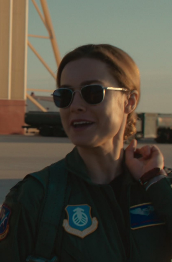 metal frame aviator sunglasses - Brie Larson (Carol Danvers / Captain Marvel) - The Marvels (2023) Movie
