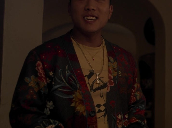 Floral Print Cardigan of Joon Lee as TK Lee