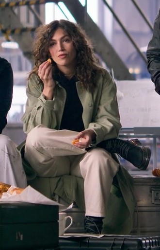 Lace-Up Platform Heel Ankle Boots of Úrsula Corberó as Camila from Lift (2024) Movie