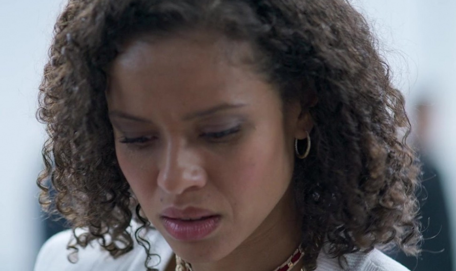 Bold Red and Gold Choker Necklace Worn by Gugu Mbatha-Raw as Abby