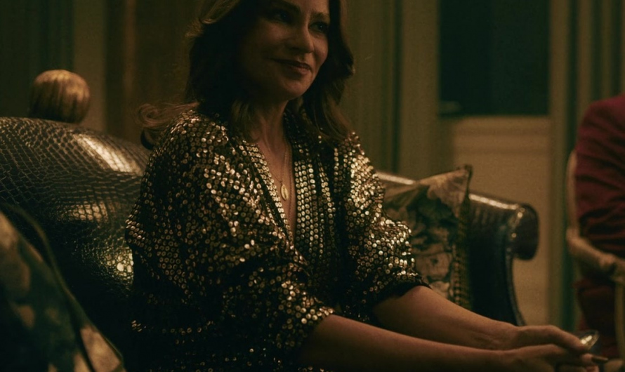Sequined Evening Robe Dress Worn by Sofía Vergara as Griselda Blanco
