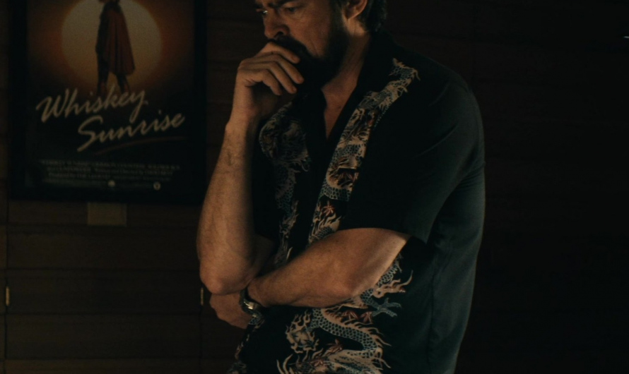 Snake Print Hawaiian Black Shirt of Karl Urban as Billy Butcher