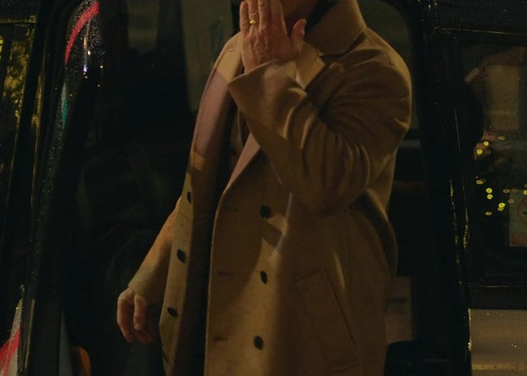 Double-Breasted Camel Wool Trench Coat of Daniel Levy as Marc